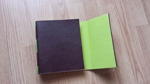 Book green line inside half