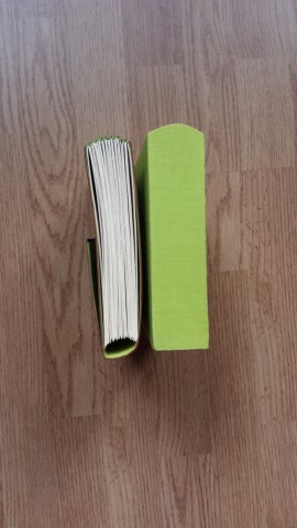 Book green line and slipcase top